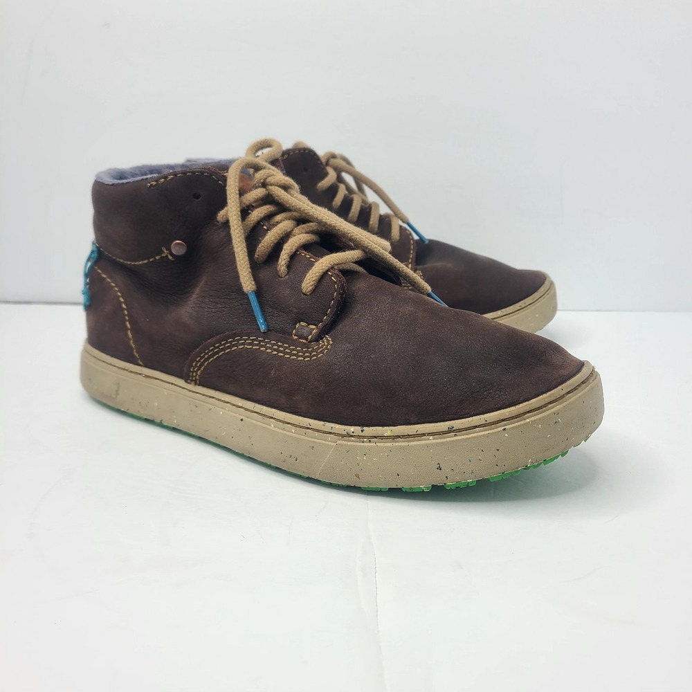 Satorisan Wanaka Mars Brown Leather Ankle Boots Mid Top Sneakers Size 44 US 10.5